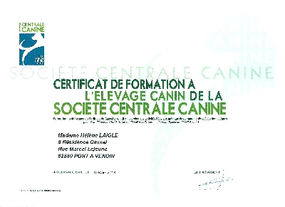 Titulaire de la capacité d'élevage canin